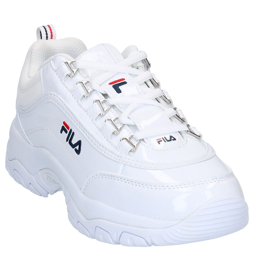 Fila Strada Baskets en Blanc en verni (265580)