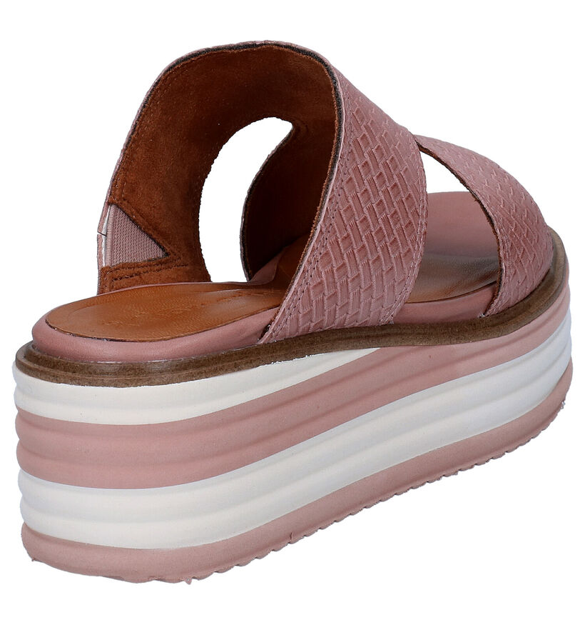 Tamaris Touch it Mules en Rose en cuir (291615)