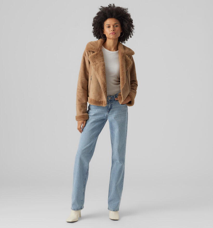 Vero Moda Peggy Camel Aviator jacket voor dames (329001)