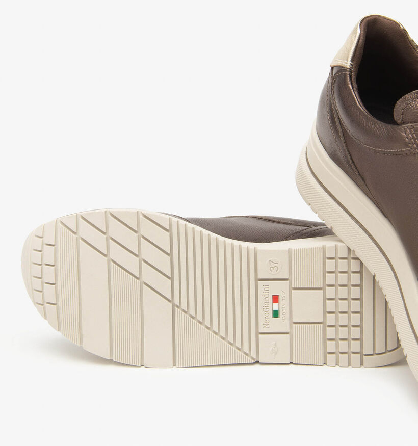 NeroGiardini Bronzen Sneakers met Rits voor dames (361713) - geschikt voor steunzolen