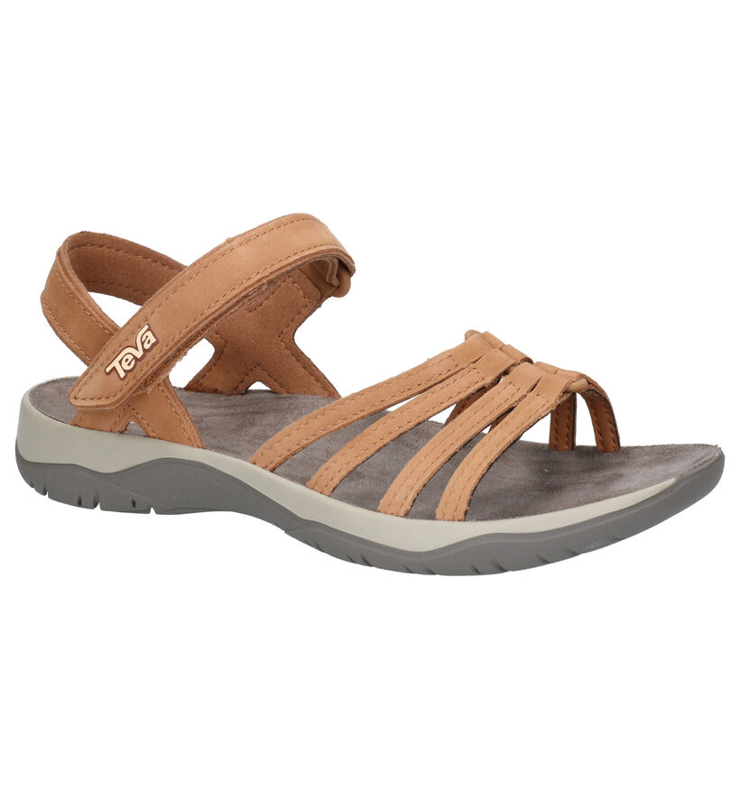 Teva Elzada Cognac Sandalen in nubuck (289235)