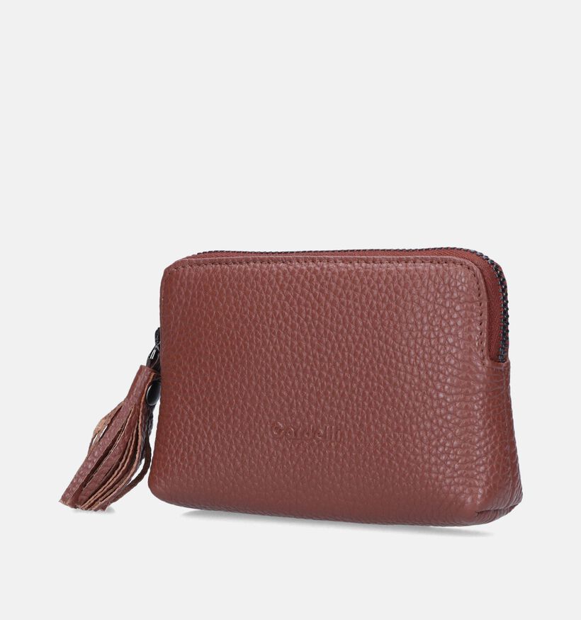 Euro-Leather Porte-monnaie en Cognac pour femmes (353517)