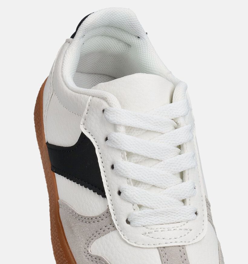 Milo & Mila Witte/Zwarte Sneakers voor jongens, meisjes (375195)