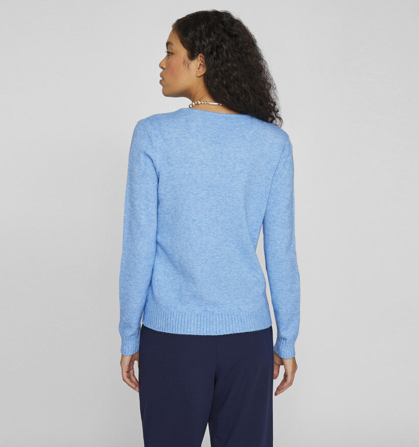 Vila Ril Blauwe Trui met V-hals voor dames (351767)