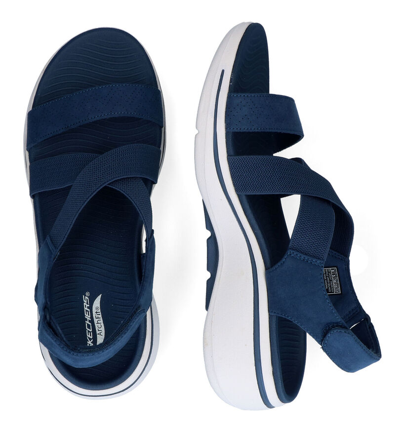 Skechers Arch Fit Treasured Blauwe Sandalen in stof (305686)