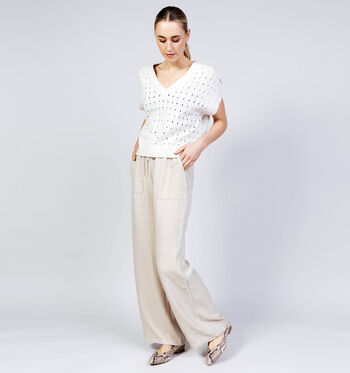 Vero Moda Pantalons Beige