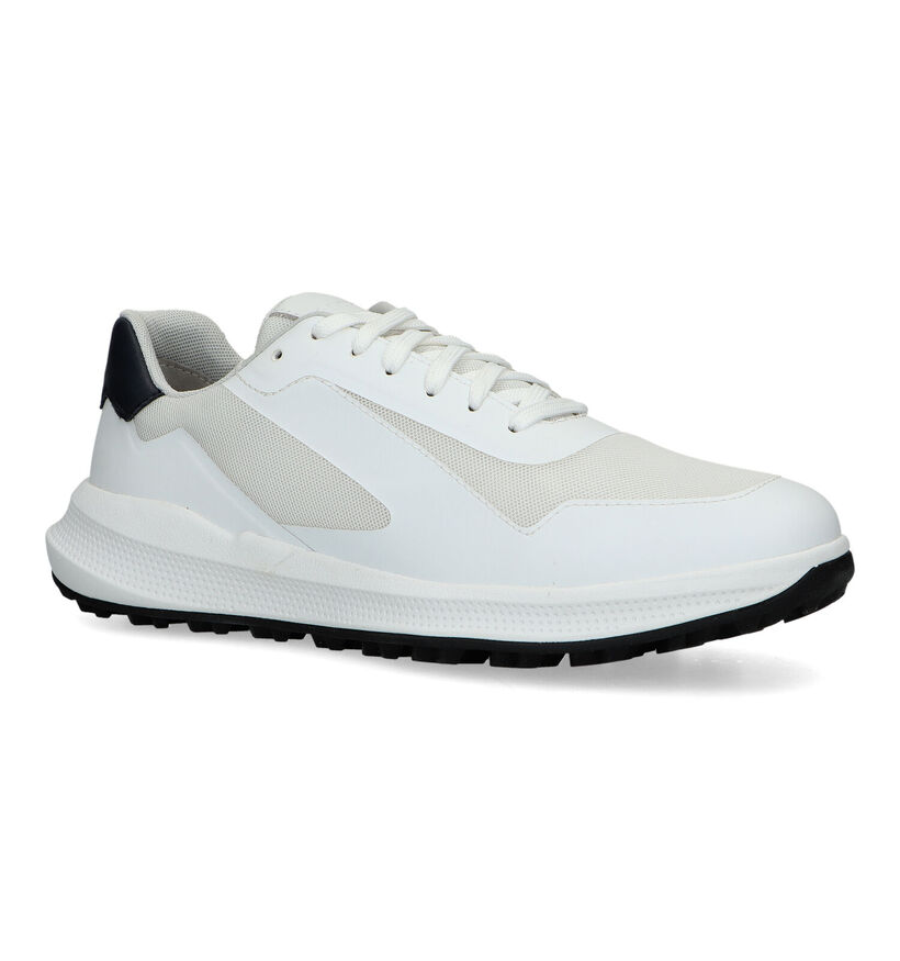 Geox PG 1X Witte Veterschoenen voor heren (326729) - geschikt voor steunzolen