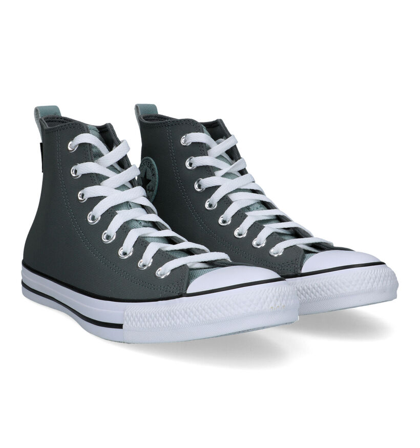 Converse Chuck Taylor All Star Hi Baskets en Gris pour hommes (325518)