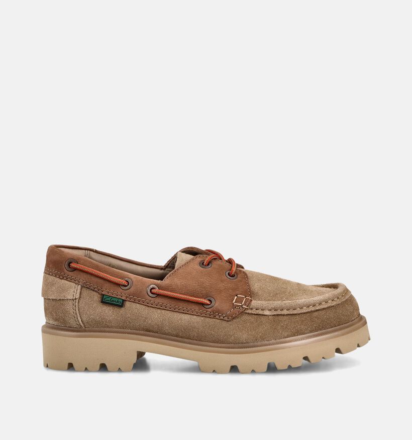Clarks Cleyhill Chaussures bateau en Beige pour hommes (370690) - pour semelles orthop&eacute;diques