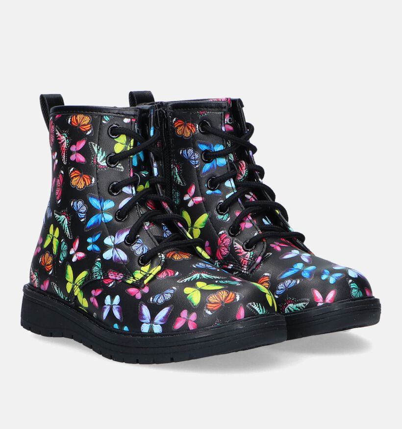 Skechers Gravlen Butterfly Squad Zwarte Boots voor meisjes (327980)