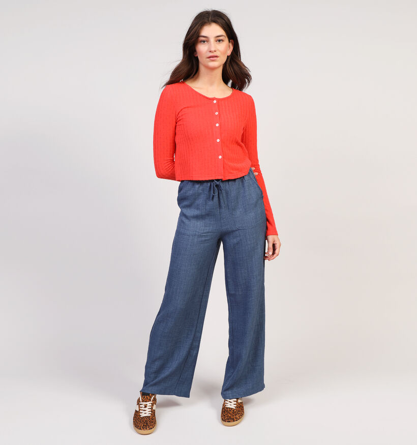 Pieces Sourtney Rode Cardigan met knopen voor dames (352474)