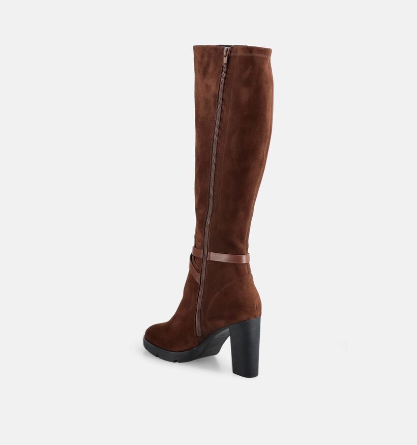 Nathan-Baume Bottes hautes en Brun fonc&eacute; pour femmes (380283)
