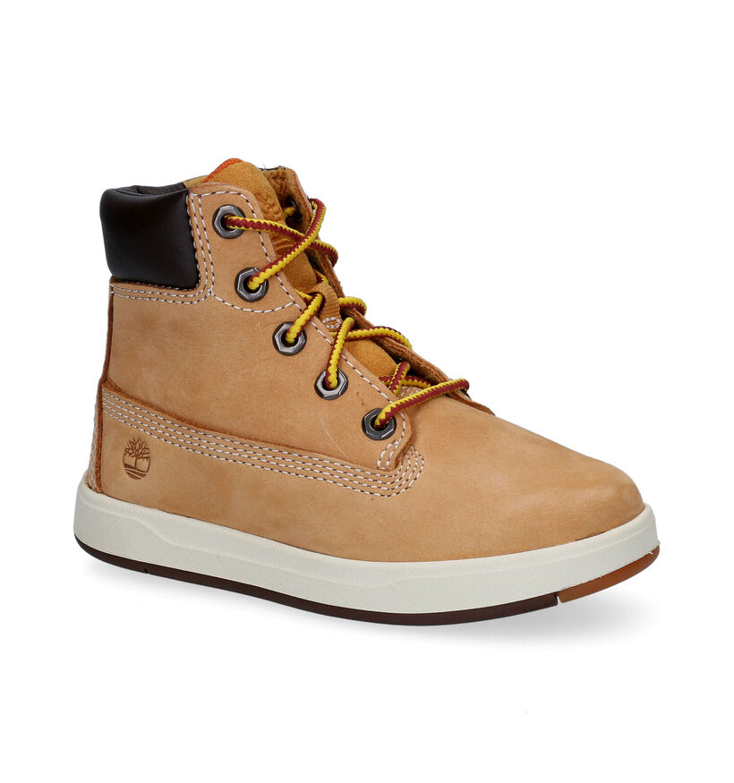 Timberland Davis Square 6 Inch Zwarte Bottines voor jongens (293805) - geschikt voor steunzolen