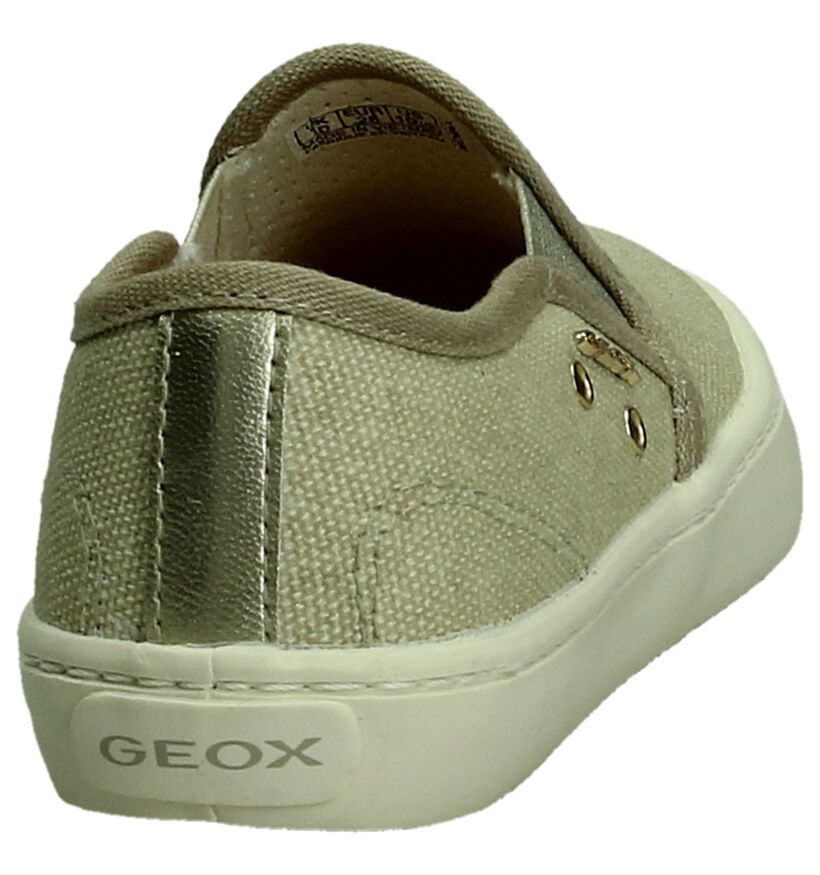 Geox Baskets slip-on en Beige clair en textile (190715)