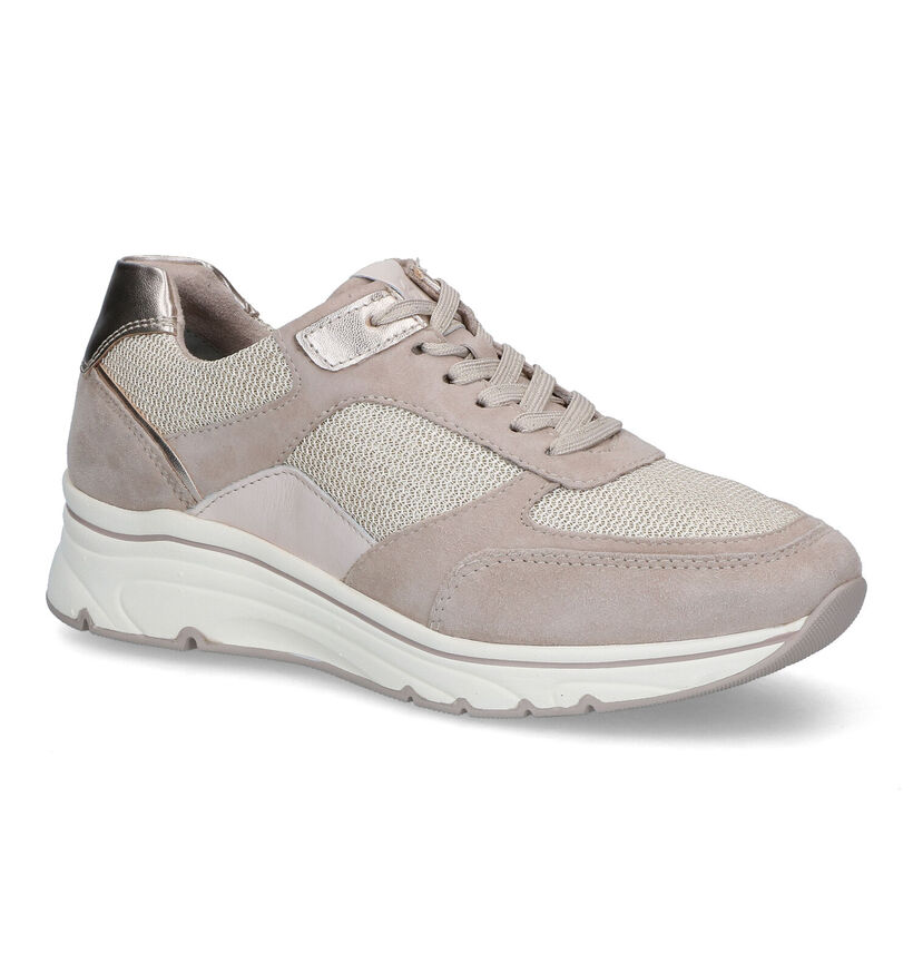 Tamaris Beige Veterschoenen voor dames (320549) - geschikt voor steunzolen