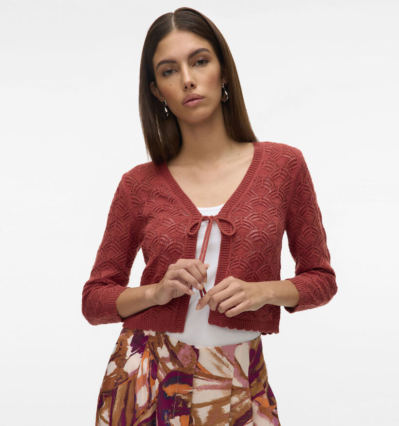 Vero Moda NewVerena Bruine Crochet cardigan voor dames (352151)