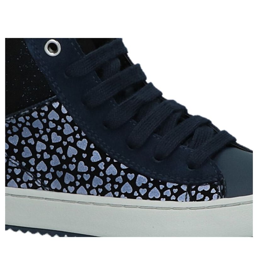 Grijze Geox Sneakers met Hartjes in kunstleer (223131)