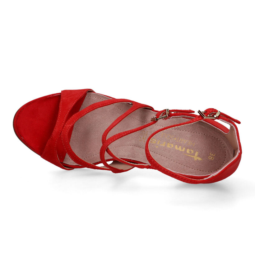 Tamaris Heart & Sole Sandales à talons hauts en Rouge pour femmes (320573)