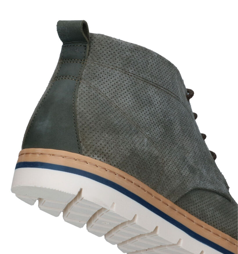 Bullboxer Chaussures hautes en Vert kaki pour hommes (323413) - pour semelles orthopédiques