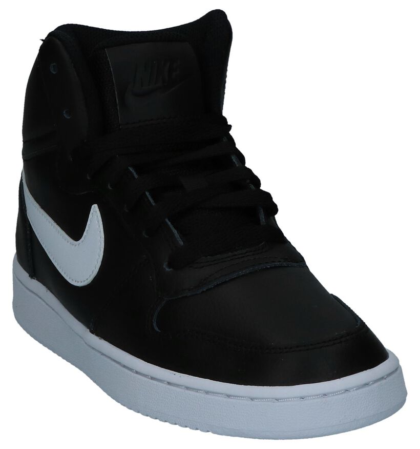 Zwarte Sneakers Nike Ebernon Mid in kunstleer (222192)