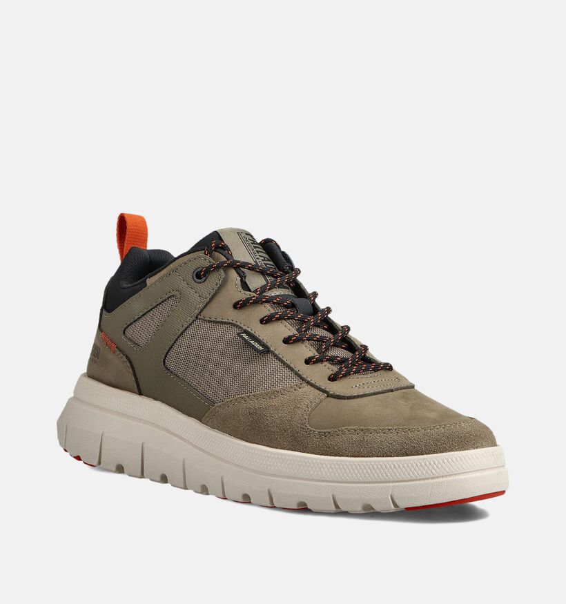Palladium Pallaflex LO Mix Kaki veterschoenen voor heren (362103) - geschikt voor steunzolen
