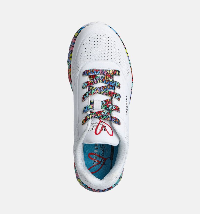 Skechers Uno Lite Subtle Love Witte Sneakers voor meisjes (360956)