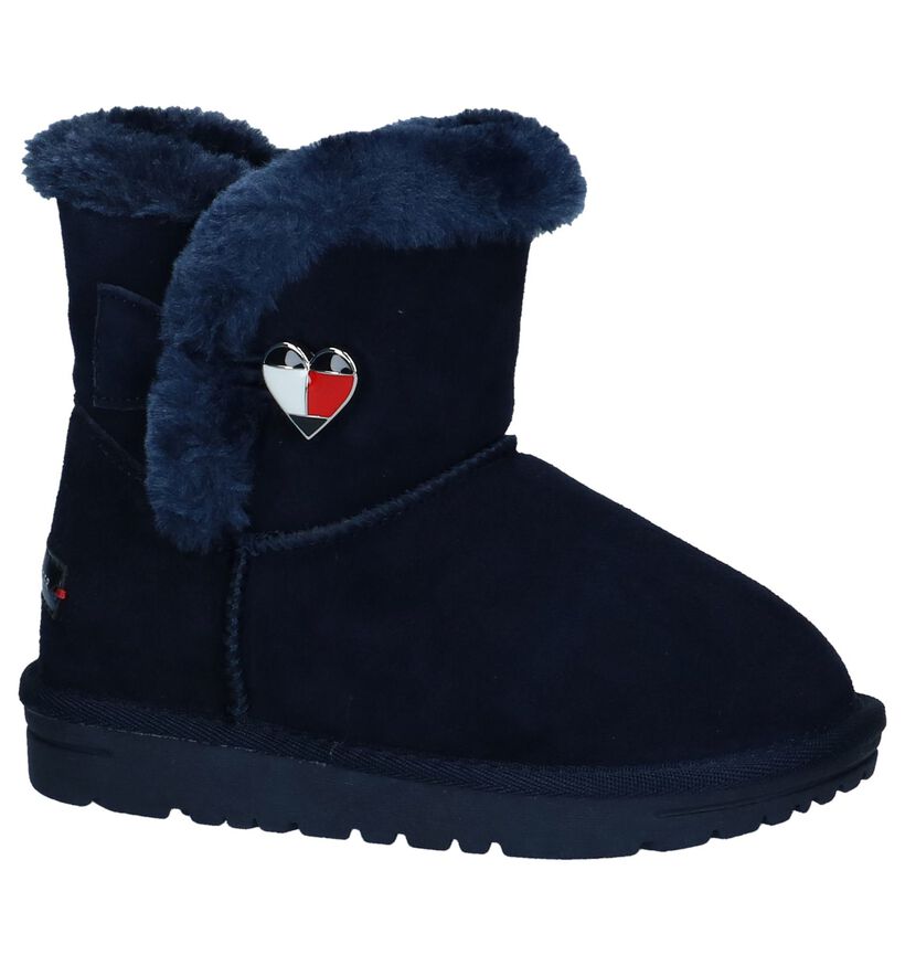 Donkerblauwe Boots Tommy Hilfiger in daim (225262)