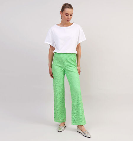Wijde broek groen L32