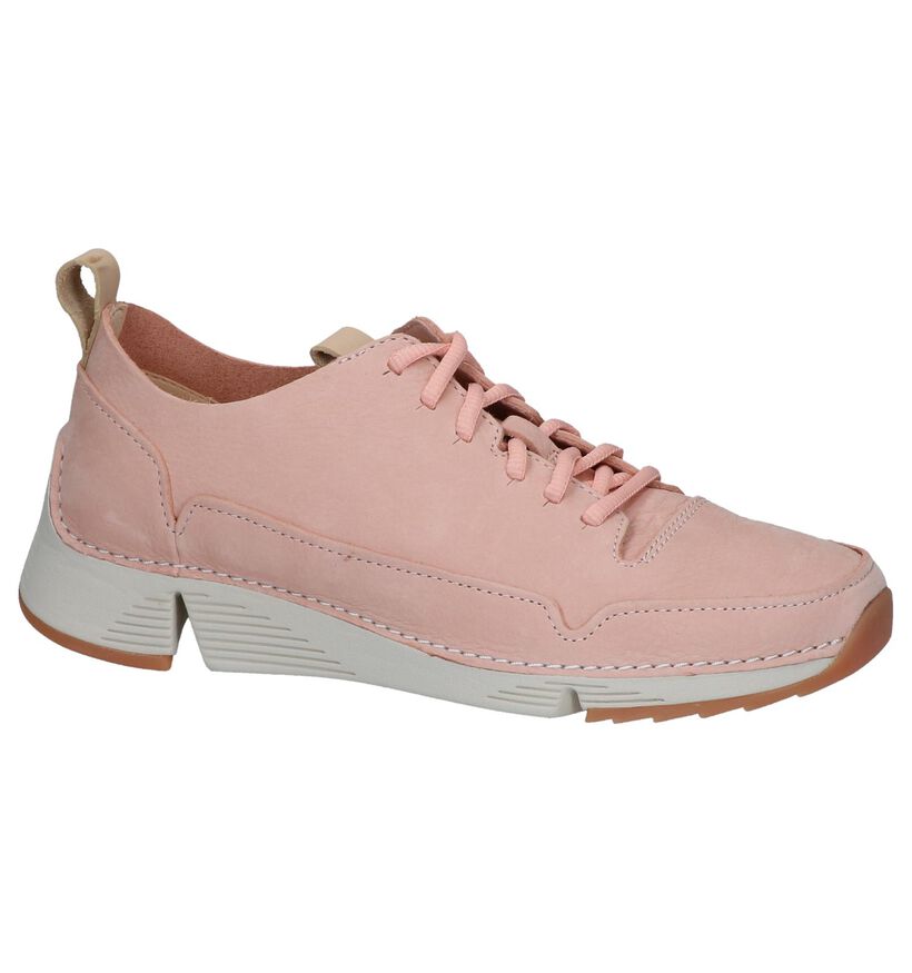 Clarks Chaussures à lacets en Rose clair en nubuck (241588)