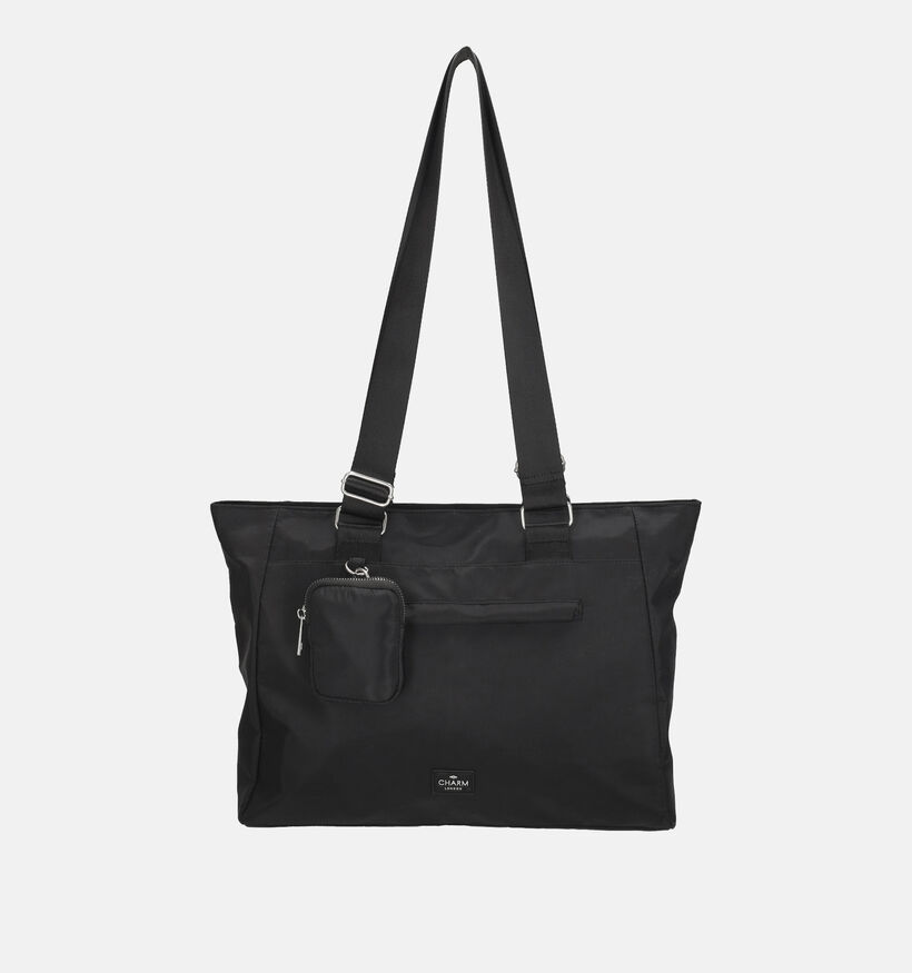 Charm Zwarte Shopper tas met rits voor dames (348912)