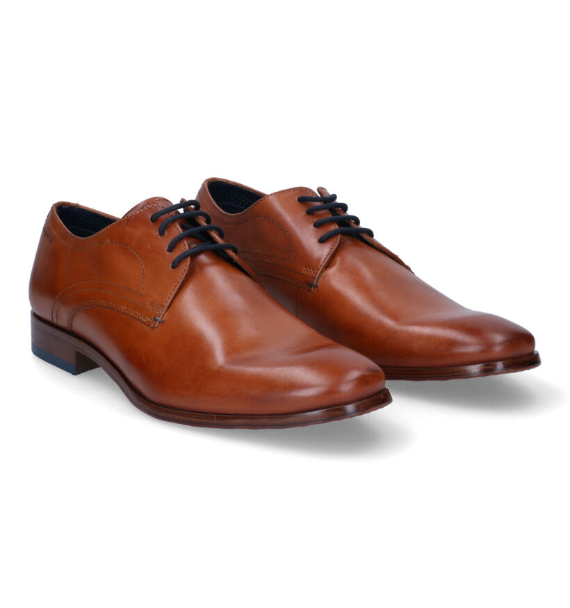 Bugatti Renato LC Chaussures habillées en Cognac en cuir (311016)