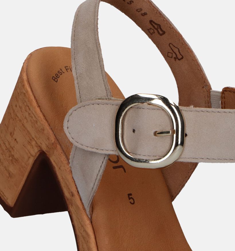 Gabor Best Fitting Sandales avec talon carré en Beige pour femmes (339338)