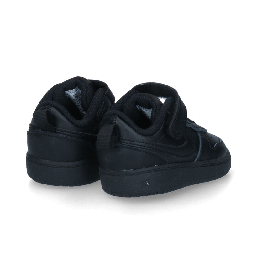 Nike Court Borough Zwarte Sneakers voor jongens, meisjes (325381)