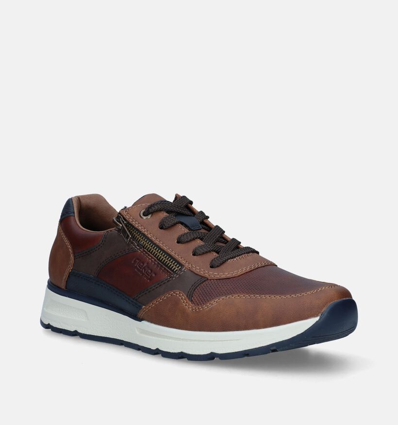 Rieker Cognac Veterschoenen voor heren (351302) - geschikt voor steunzolen