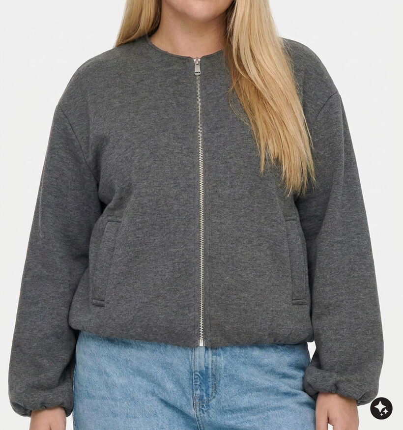 ONLY Carmakoma Ellie Grijze Korte Jas voor dames (378403)