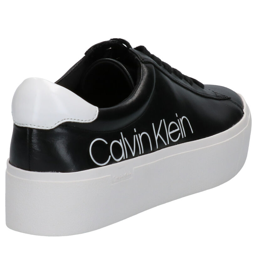 Calvin Klein Janika Baskets en Noir en cuir (255818)