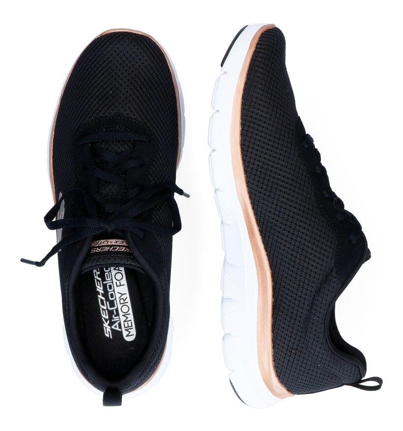 Skechers Flex Appeal 4.0 Zwarte Sneakers voor dames (310633)