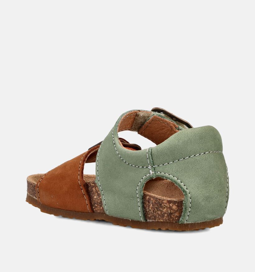 Bopy Edouarvelo Groene/Oranje Babysandalen voor jongens, meisjes (373073)