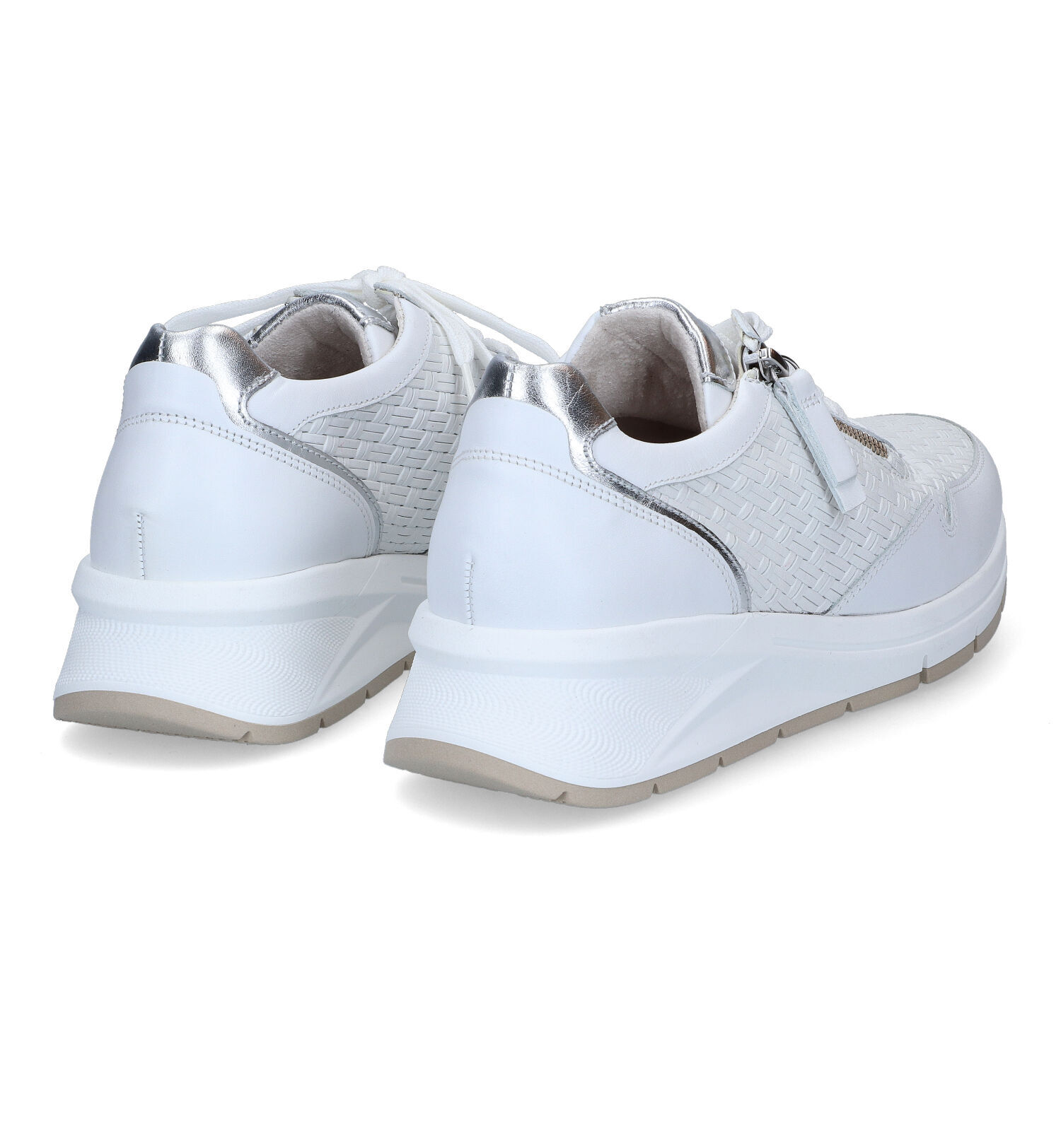 Gabor OptiFit Witte Veterschoenen Dames Sneakers Online op