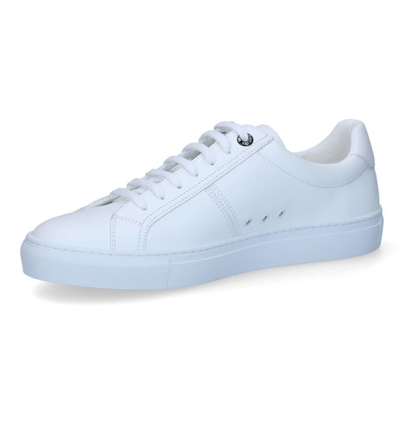 Van Lier Witte Veterschoenen in leer (307838)