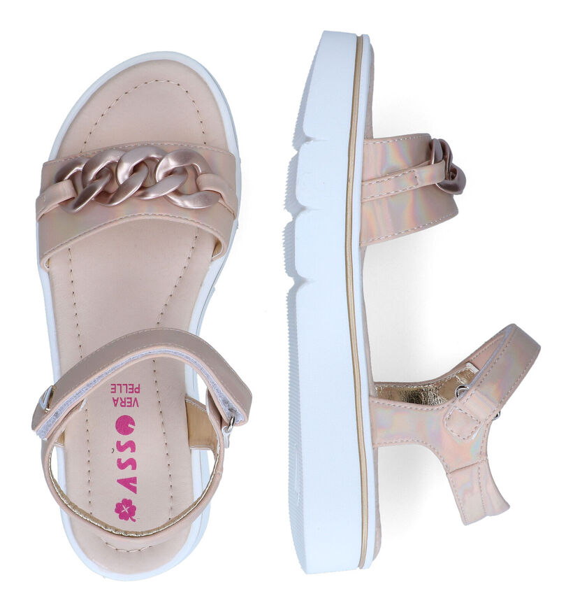 Asso Sandales en Rose en simili cuir (304992)