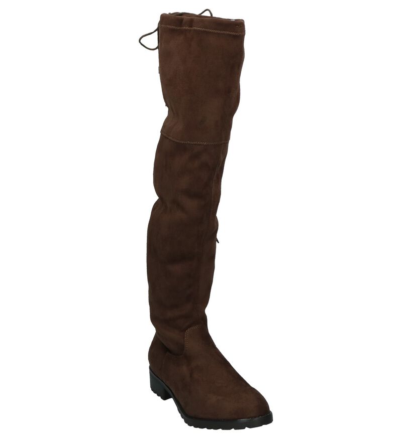 Dazzle Cuissardes en Brun foncé en textile (203247)