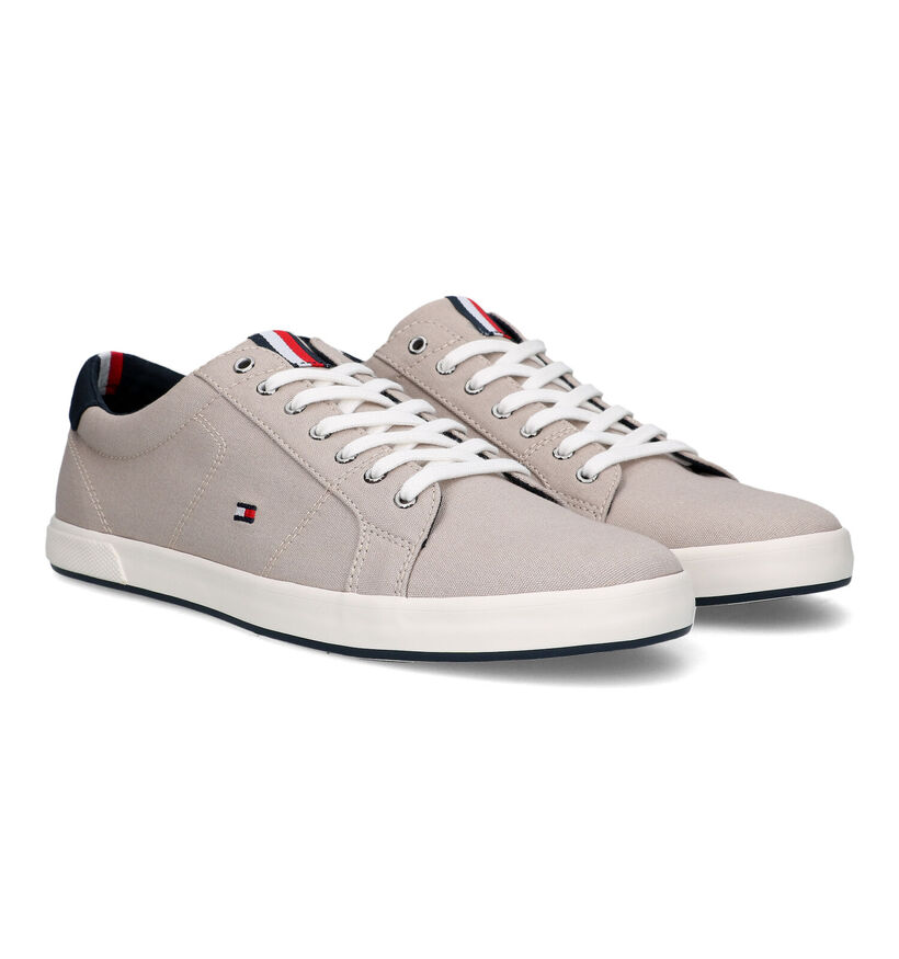 Tommy Hilfiger Iconic Beige Veterschoenen in stof (321215)