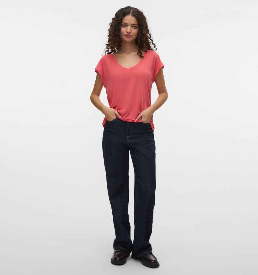 Vero Moda Filli Rode T-shirt voor dames (352218)