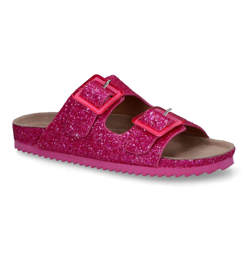 Colors of California Nu-pieds plates en Violet en simili cuir (307070)