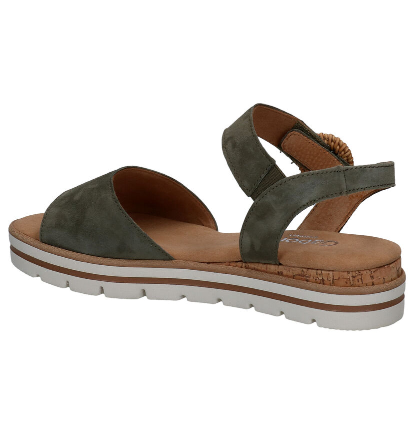 Gabor Comfort Sandales en Vert en nubuck (289671)