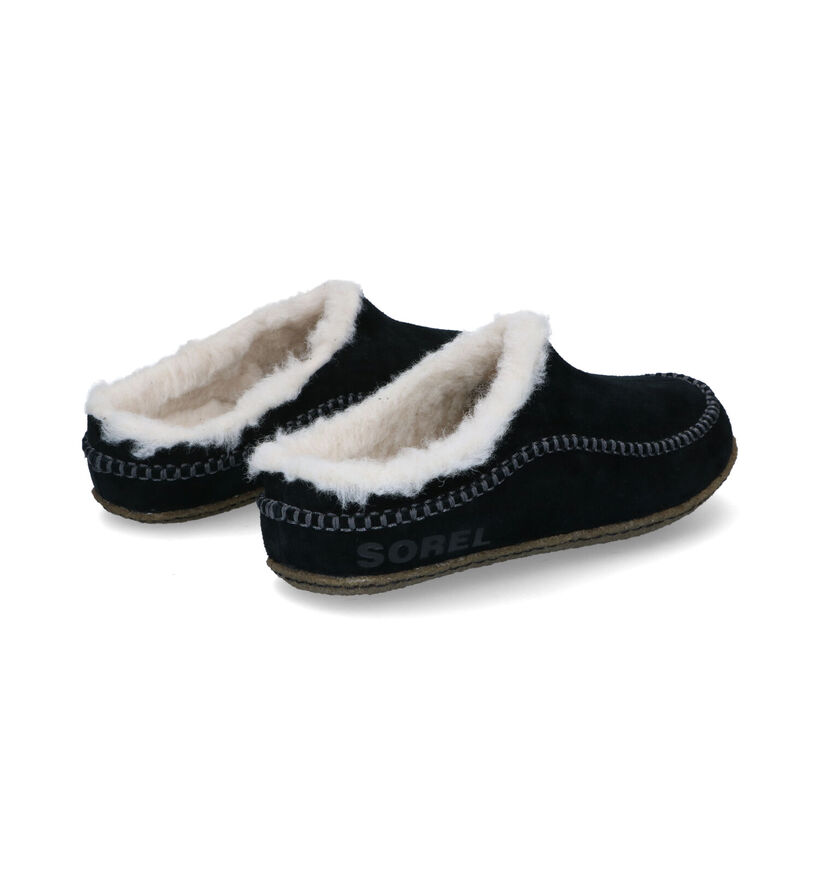 Sorel Lanner Ridge Pantoufles en Noir en daim (294137)