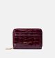 Laurent David Croco Porte-monnaie en Bordeaux pour femmes (365189)