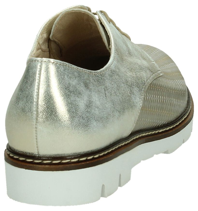 Gabor Chaussures à lacets en Argent en cuir (195509)