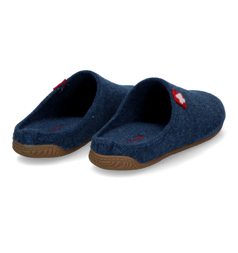 Living Kitzbühel Blauwe Pantoffels voor dames (315843) - geschikt voor steunzolen